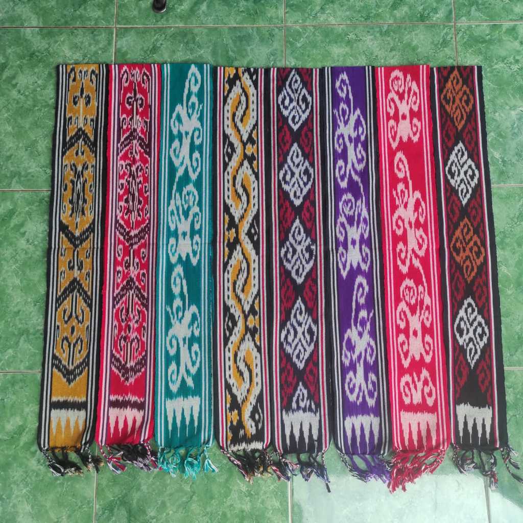 Beli 10 Gratis 1 - Scraf Tenun Ethnic Motif Nusantara Dayak Kalimantan Toraja Sulawesi ATBM Original