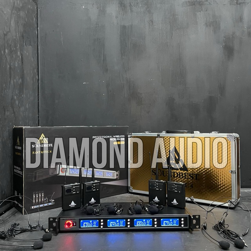 mic wireless soundbest fantastic 4 original mic headset jepit soundbest