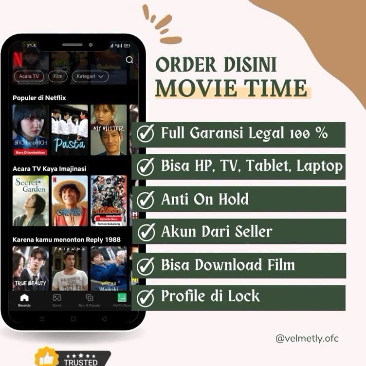 BEST SELLER NETFLIX PAKET PUAS NONTON TERPERCAYA