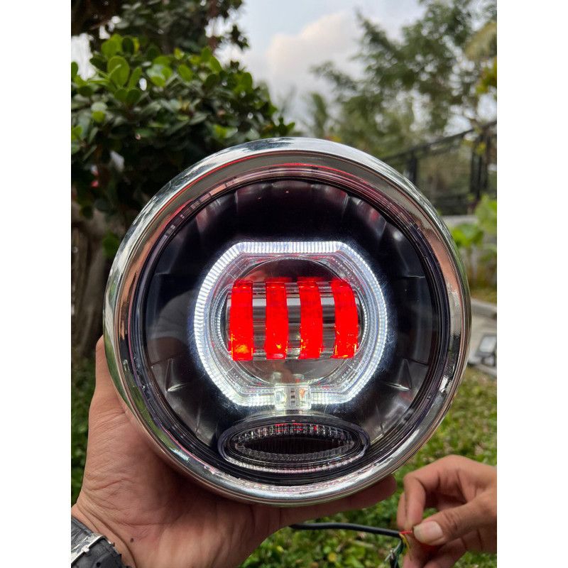 lampu depan RX king new bulat daymaker cahaya super terang tinggal pasang