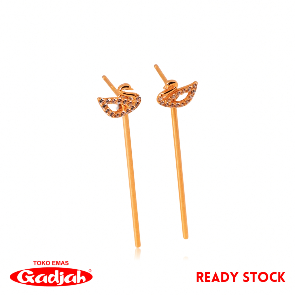 Giwang Emas Tusuk Swan Tongkat ( DU ) - Toko Emas Gadjah