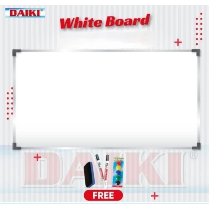 

DAIKI Papan Tulis White Board Single Face Standing Magnetik uk 80 x 180 cm / 90 x 180 cm.