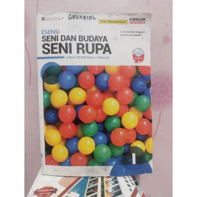 buku pjok, seni rupa, ppkn/pendidikan pancasila kelas 1/ I sd mi mediatama kurikulum merdeka