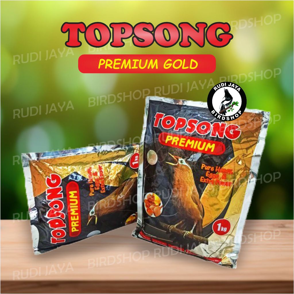 TOPSONG PREMIUM 1 KG VOER TOP SONG PAKAN MAKANAN BURUNG WAMBI HWA MEI MURAI CENDET PROTEIN TINGGI