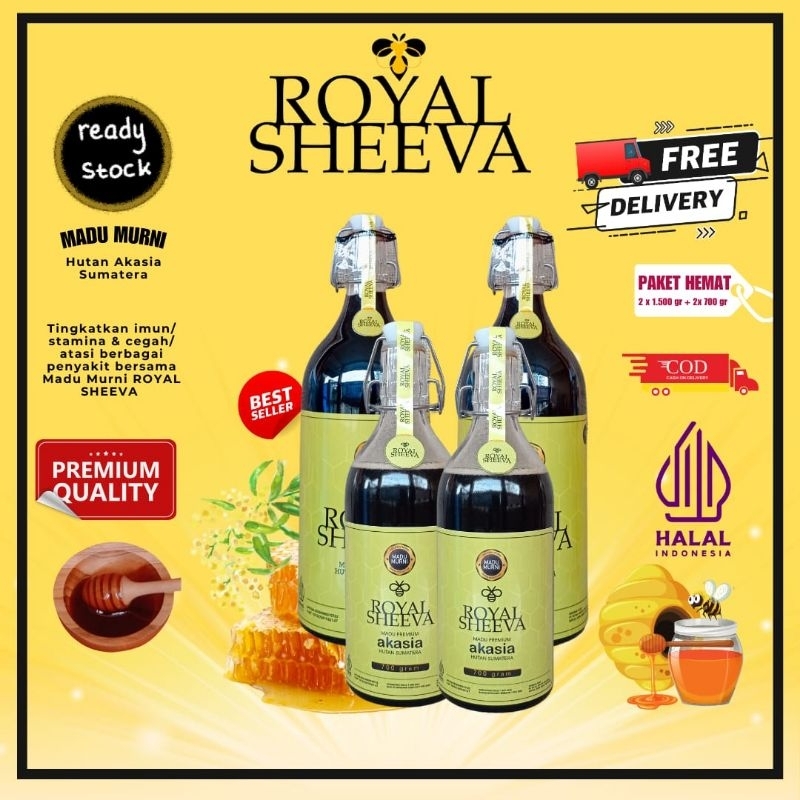 

Promo Bundle Madu Murni Royal Sheeva Kemasan Double 700gr Dan Double 1500gr Madu Premium Madu Akasia Hutan Sumatera Madu Halal Madu Lulus Uji Laboratorium