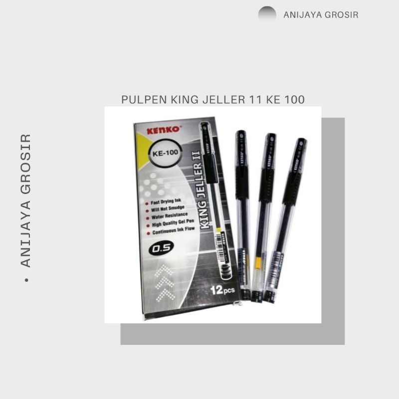 

PULPEN KING JELLER 11 KE-100 MEREK KENKO 1PACK ISI 12PCS Stationery Tinta