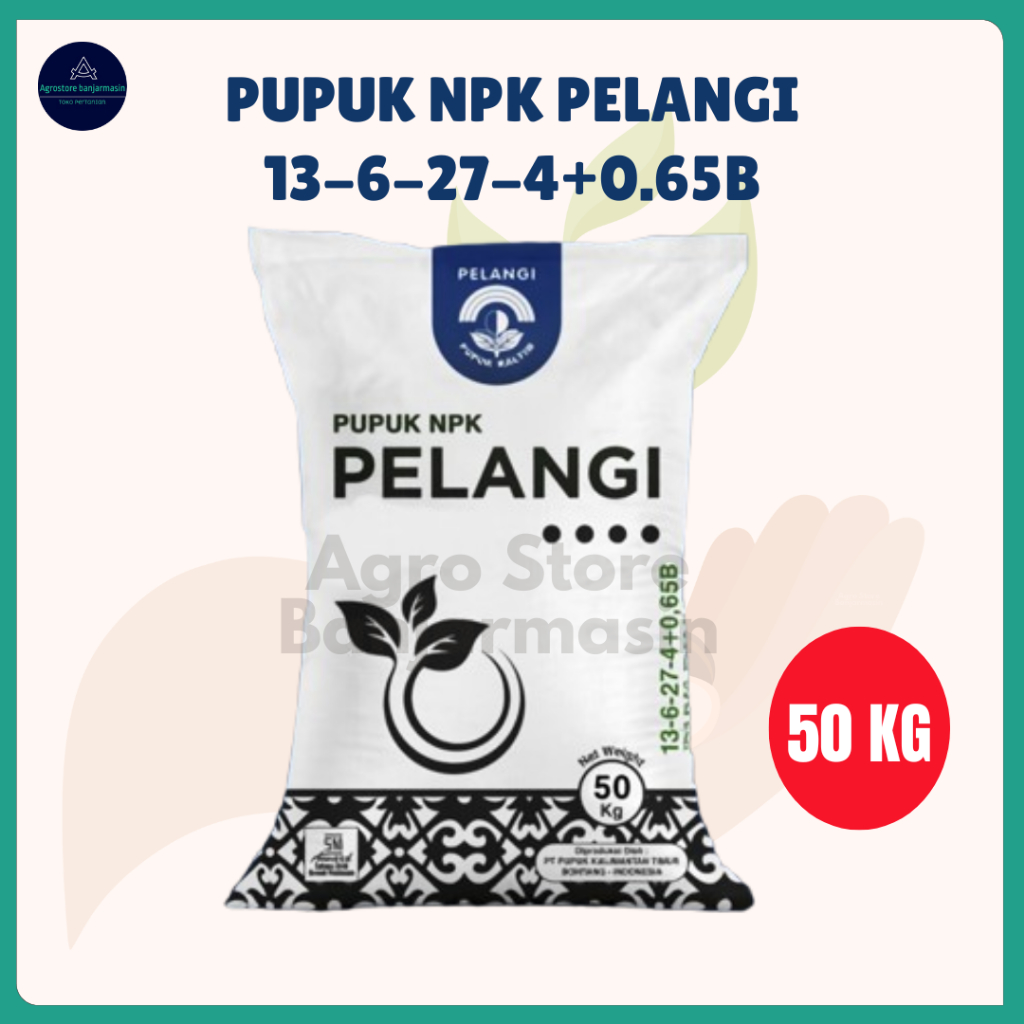 Pupuk NPK 13 6 27 4 Pelangi kemasan 50Kg