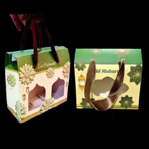

( 3 pcs ) Box Ribbon Hampers Lebaran Dus Jinjing Muat 2 Toples Tabung Kue Kering 800ml