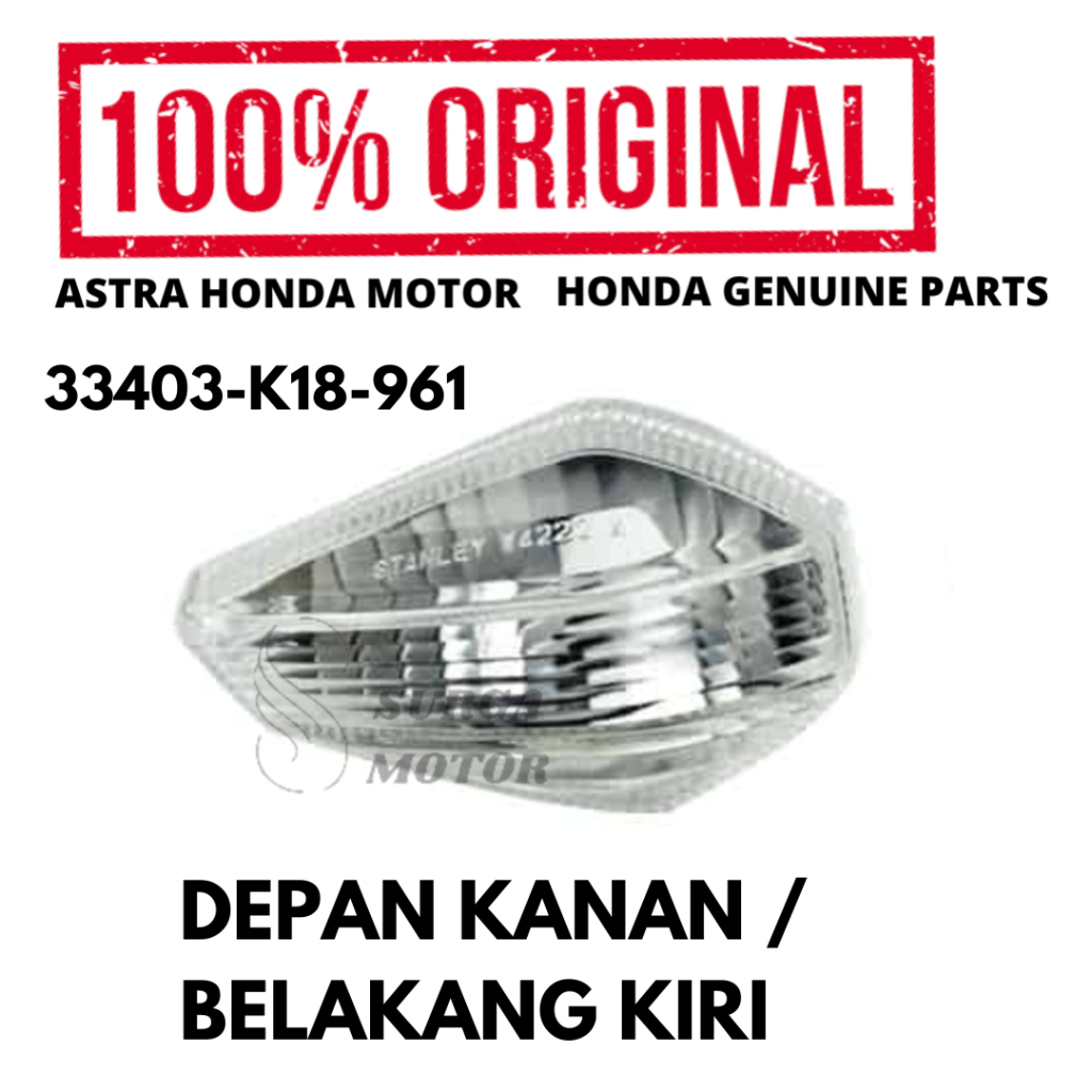 MIKA SEIN SEN RITTING DEPAN KANAN ATAU BELAKANG KIRI HONDA CB150 VERZA SUPRA GTR ORIGINAL AHM