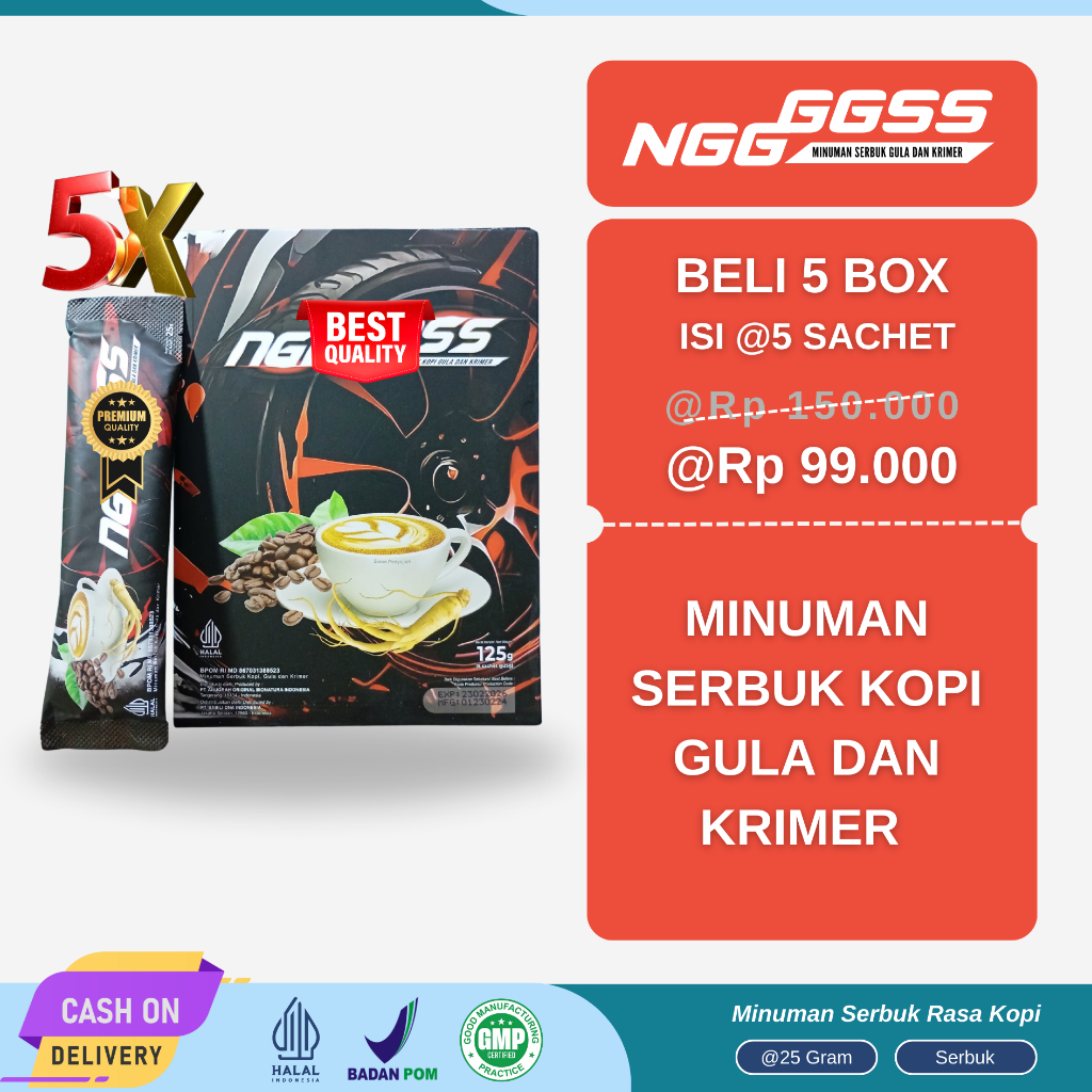 

[BELI 5 BOX] Minuman Serbuk Kopi Gula dan Krimer | Kopi N636455 Original Halal BPOM