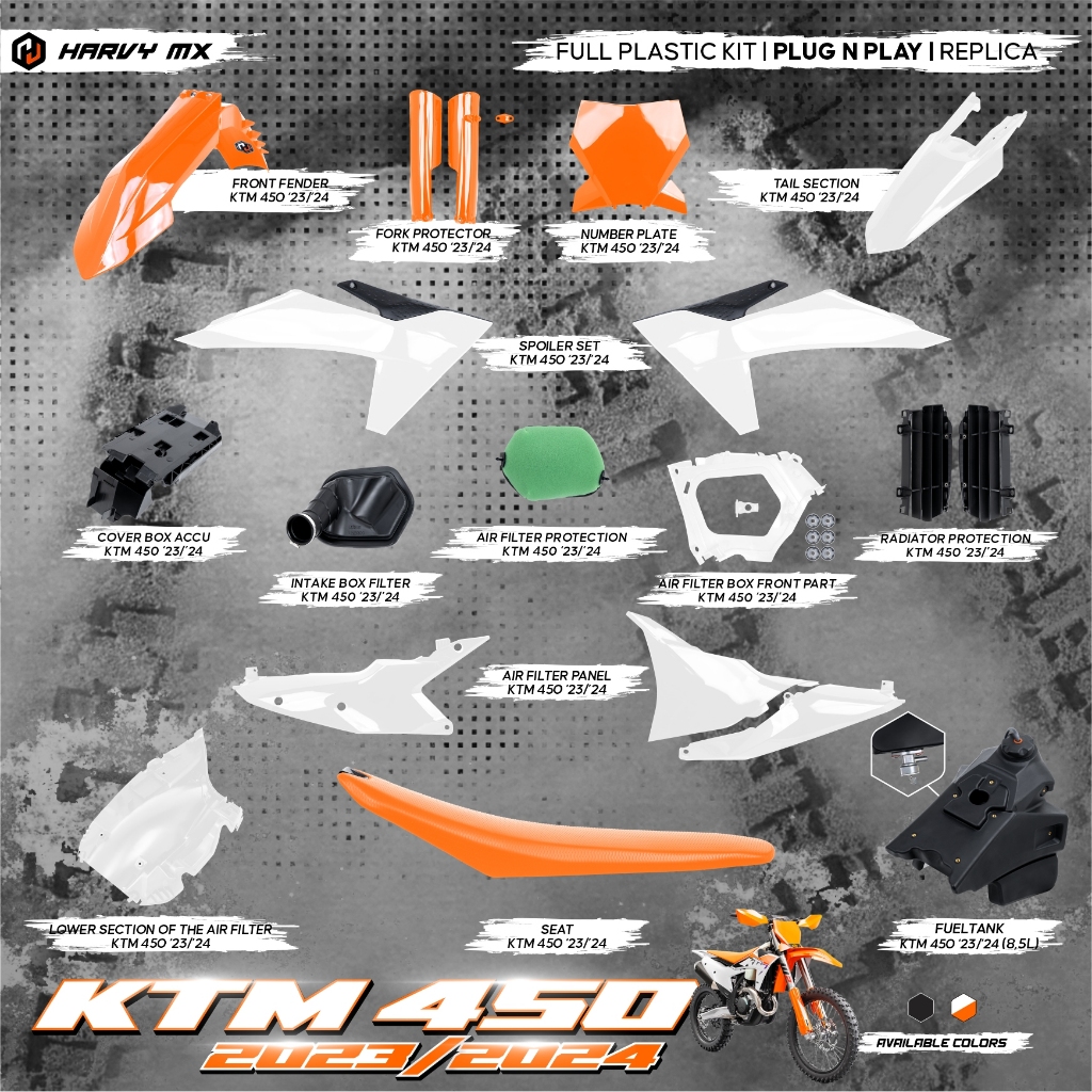 BODY SET Cover Body Full Set Trail Jok Tangki KTM 450 2023 HARVY MX