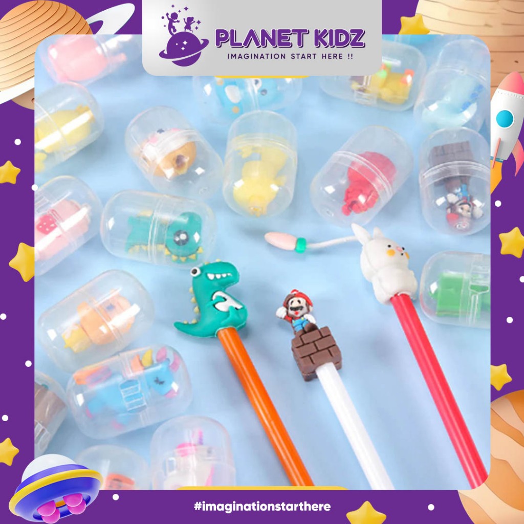 

PLANETKIDZ FK330 Bola Pokemon Gacha Kapsul Karakter tutup pensil tutup pulpen