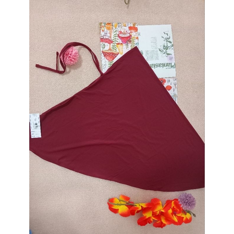 kerudung bergo instan tali tanpa pet muslim