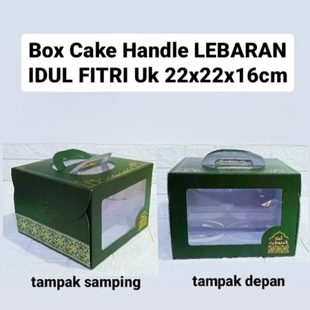 

Box Tenteng Hampers Lebaran Box Cake Handle Idul Fitri Ukuran 22x22x16cm