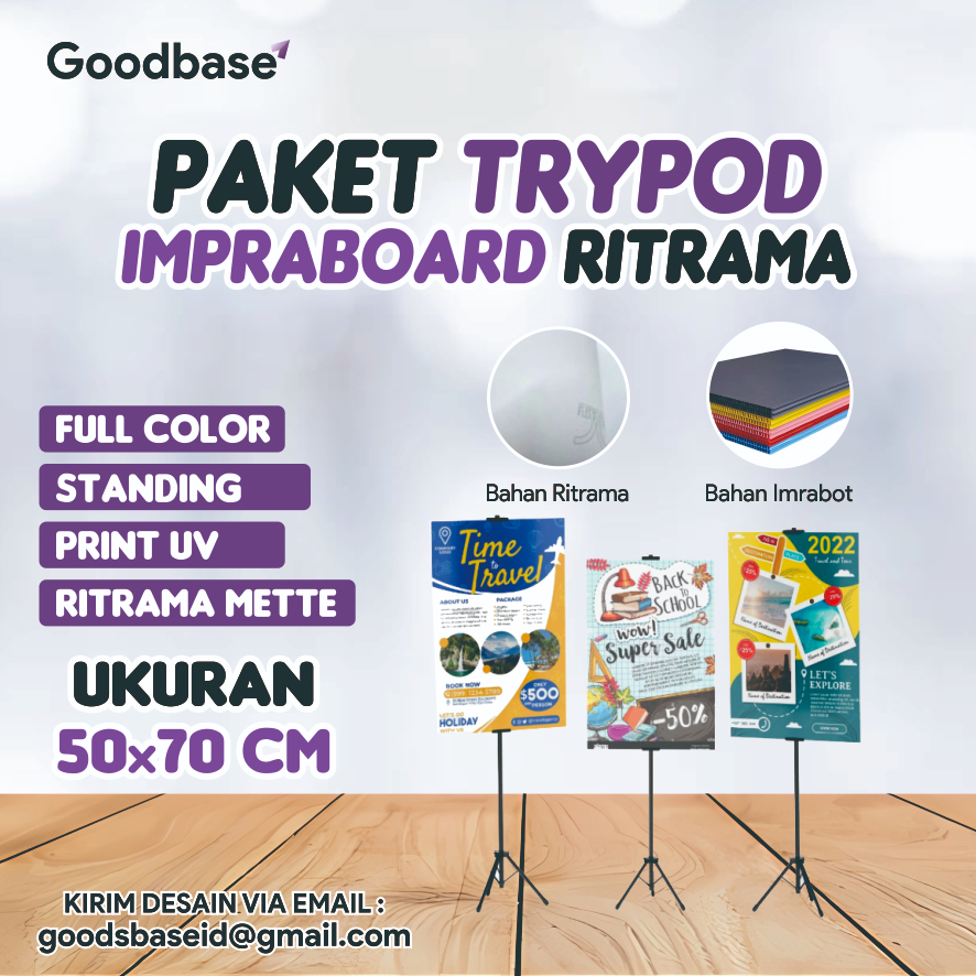 

Paket Trypod Impraboard UV Premium Murah HD Trypod Impraboard UV