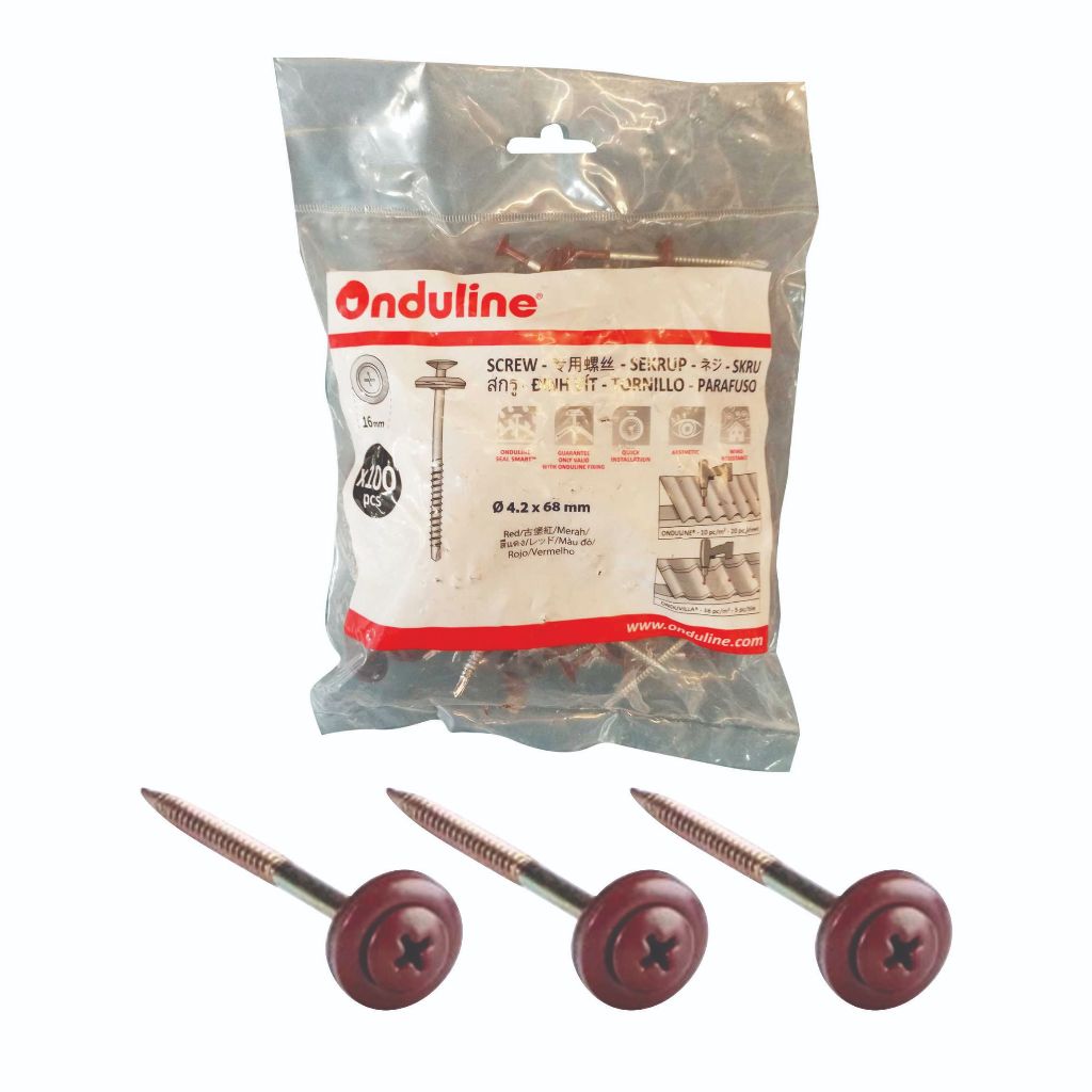 SCREW ONDULINE/BAUT ONDULINE/BAUT SDS SPANDEK  MERAH MARON