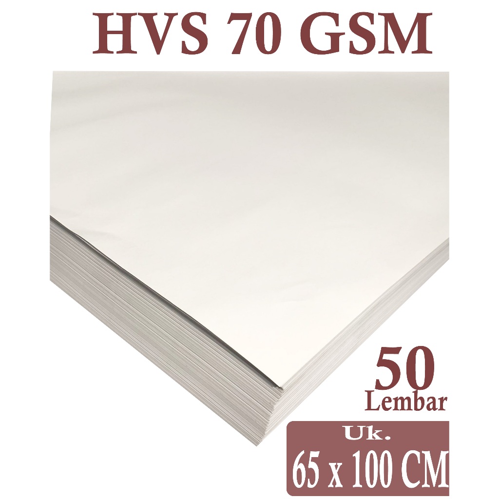 

KERTAS HVS 70 GSM UKURAN 65 X 100 CM , 50 LEMBAR