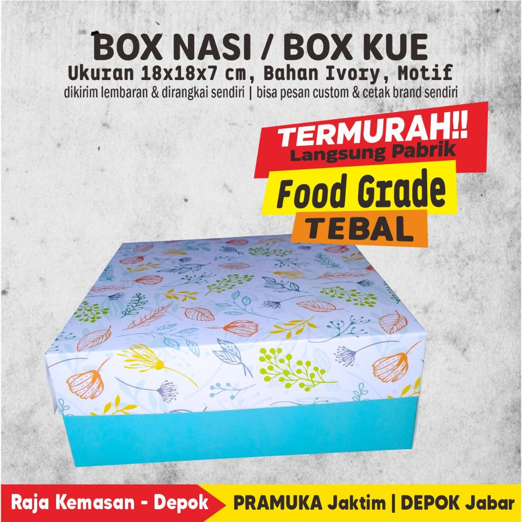 Box Nasi 18x18x7 cm Ivory Motif