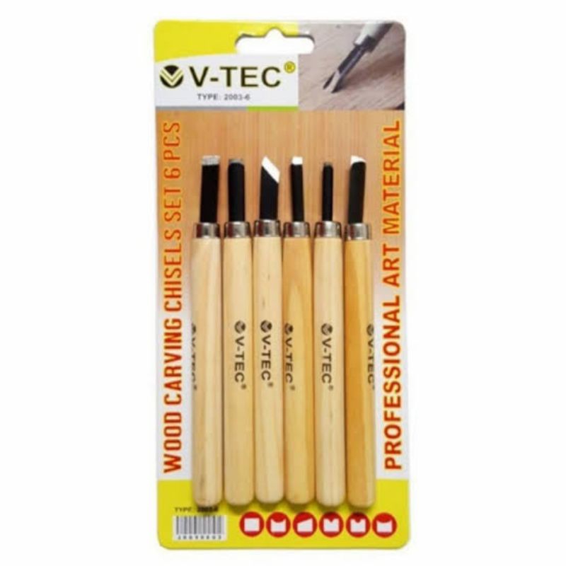 

V-TEC Pisau Ukir Type 2003-6 (6pcs)