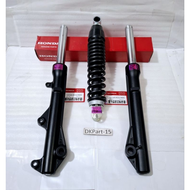 As Shock Depan Plus Tabung+Shobreaker Belakang (KOJ) Honda Beat Led Esp ,Beat New Esp ,Beat Delux Es
