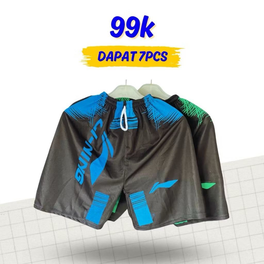 100rb dapat 7pcs celana olahraga sport pendek pria dewasa
