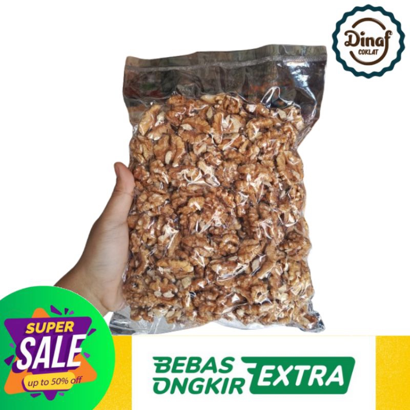 

PROMO) SELMA RAW WALNUT / KACANG WALNUT MENTAH 500 Gr - 1 KG