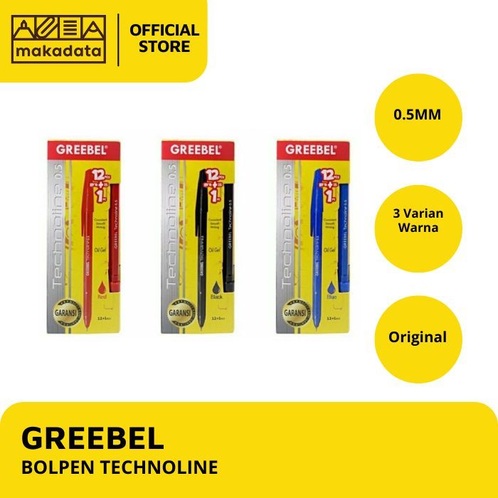 

BALLPOINT / BOLPEN / PULPEN GREEBEL TECHNOLINE 0.5MM (1 PACK) MURAH