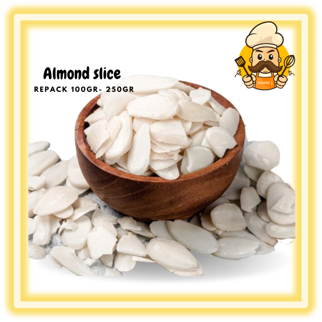 

Blanched Almond Slice | 100gr | 250gr | Blanched Almond Slice Mentah