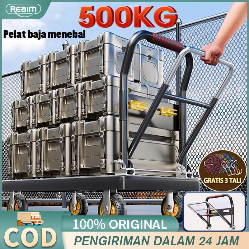 REAIM-trolley / troli Barang Lipat 500kg-800KG /Troli Besi Serbaguna / troli Lipat portablel / troli