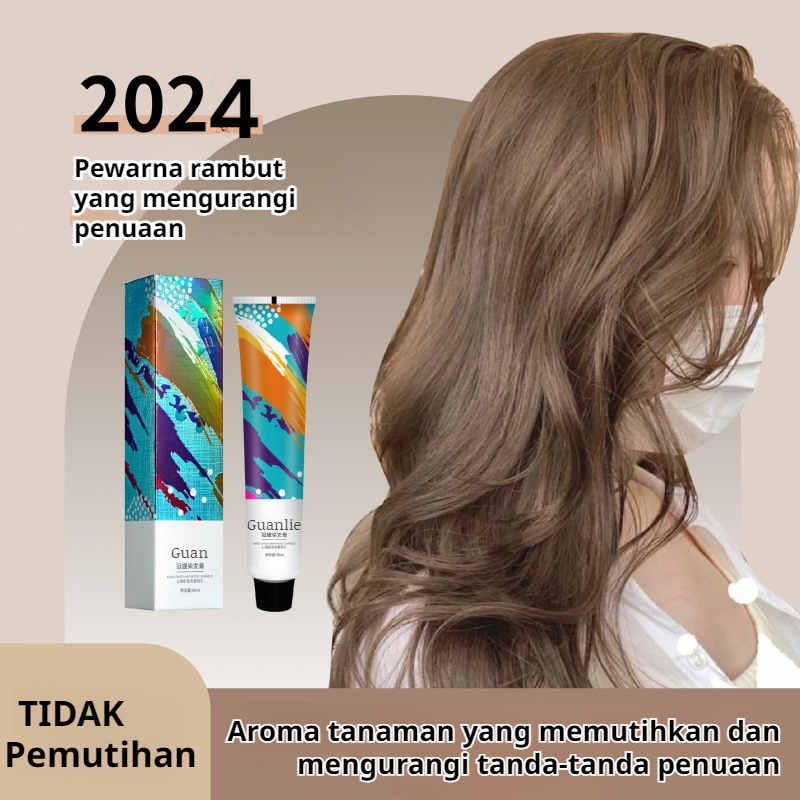 ⚡️COD+Pengiriman Cepat⚡️95ml Pewarna Rambut Cat Rambut Ash Blue Pewarna Rambut/Tanpa Pemutih Pewarna