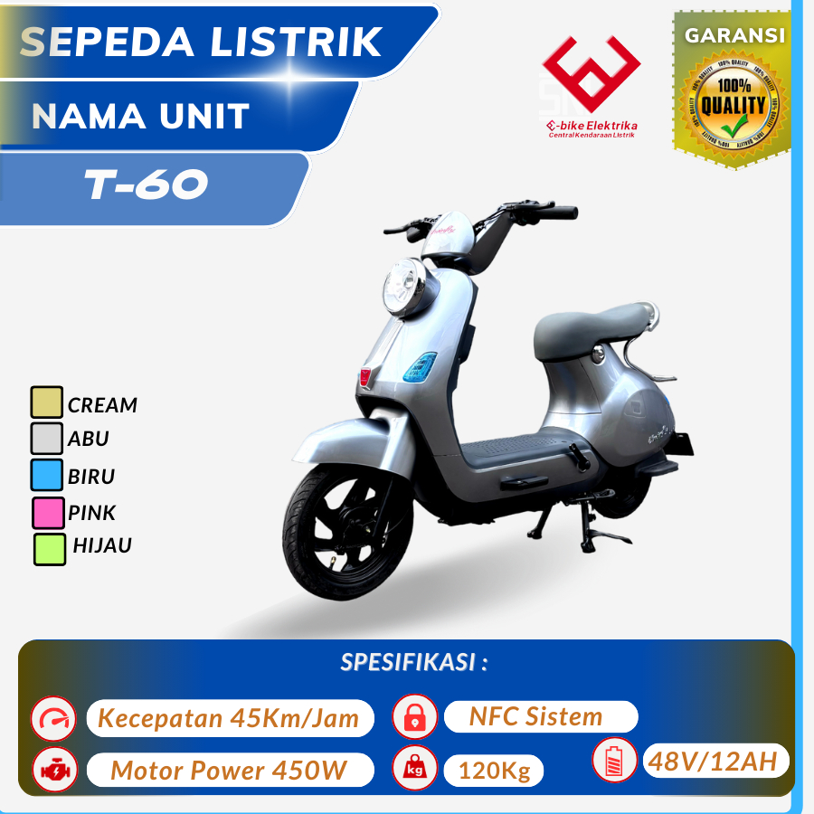 Sepeda Listrik Uwinfly T60 Murah Garansi Resmi-Sepeda Listrik Terbaru-Sepeda Listrik Dewasa