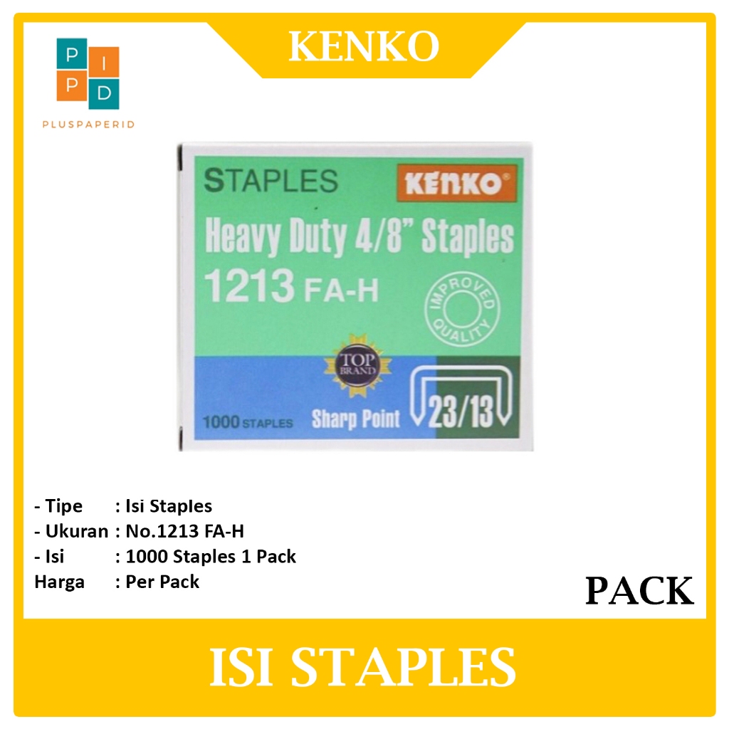 

Kenko Premium Isi Ulang Staples / Isi Staples No.1213 23/13