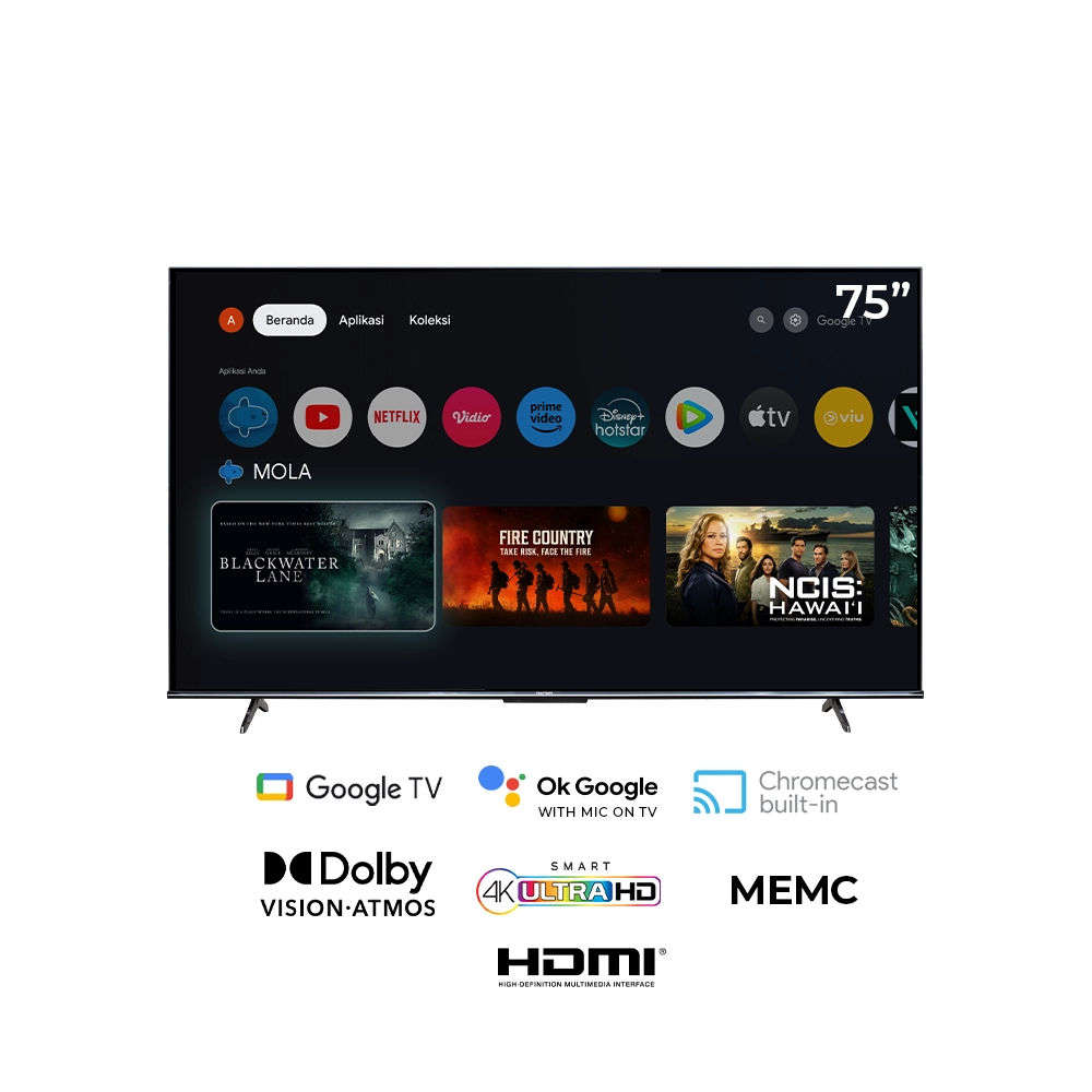 POLYTRON 4K UHD Smart Google TV 75 Inch