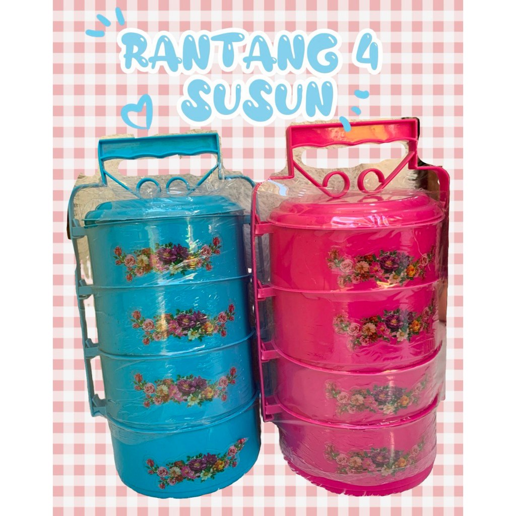 {✔️GROSIR} rantang susun 4 / rantang makanan / rantang susun rantang plastik