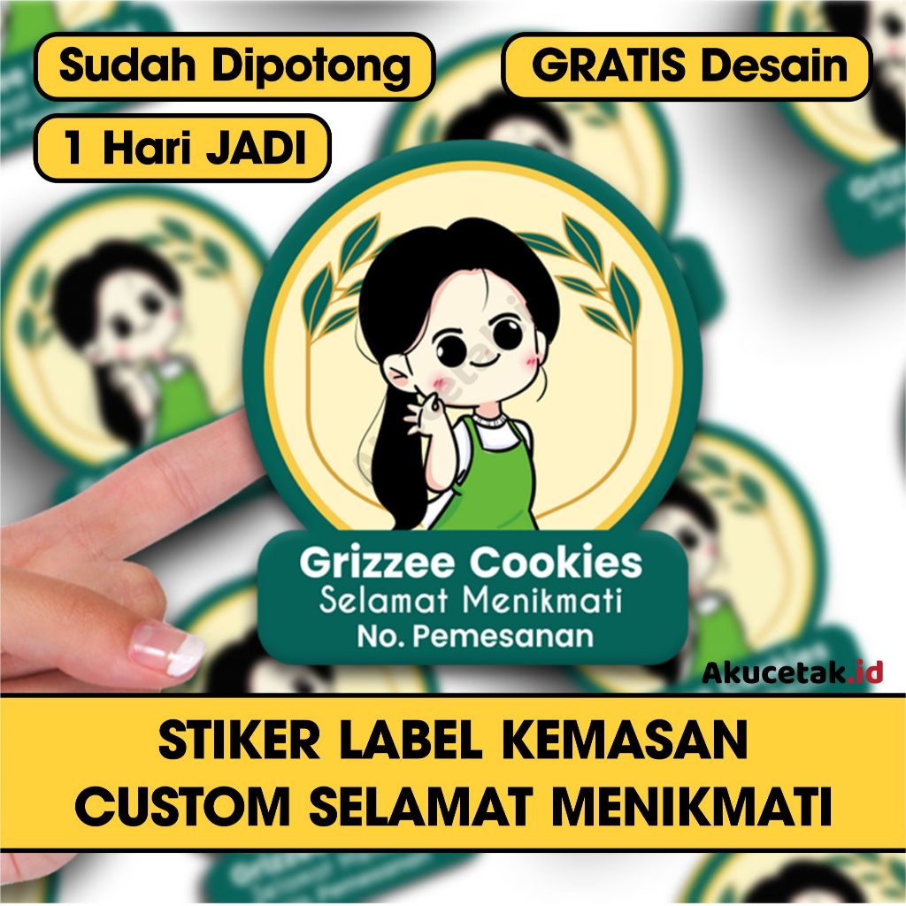 

Stiker Label Custom Makanan Selamat Menikmati