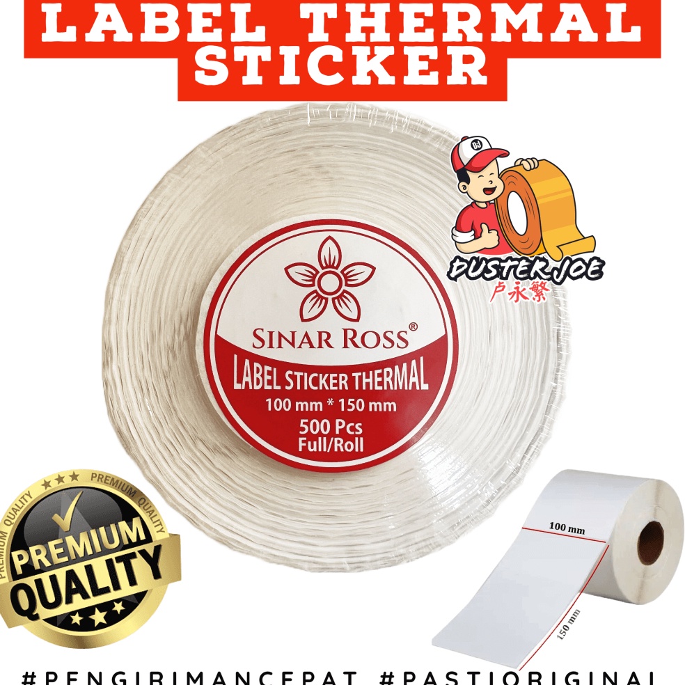 

KODE A84K Sinar Ross Label Kertas Thermal Barde 1x15 isi 5 LEMBAR PER 1 ROL