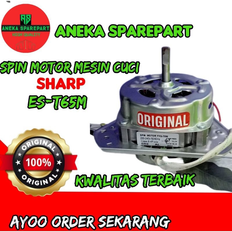 Motor Pengering/Dinamo spin mesin cuci sharp ES-T65M es t65m