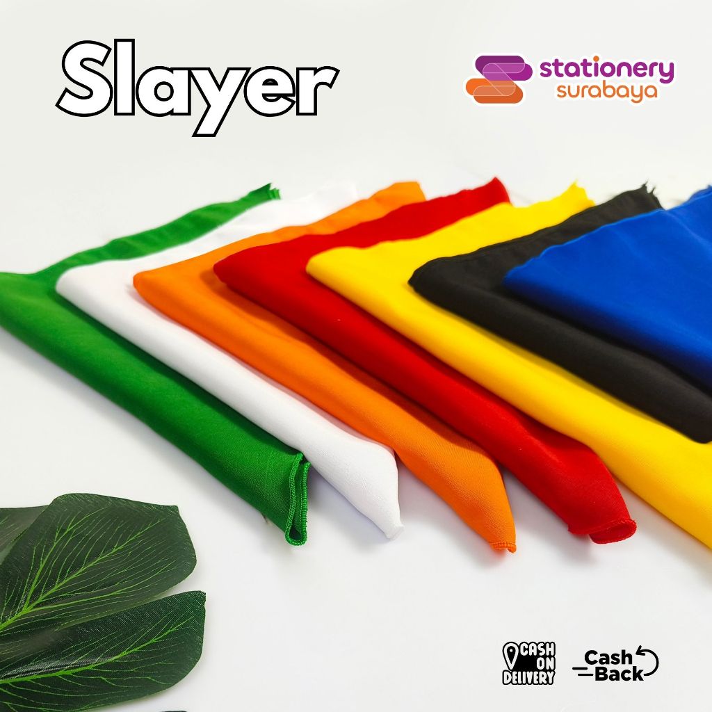 SLAYER SYAL BANDANA IKET SEGITIGA POLOS PANITIA HAJI UMROH & TOUR HIKING PENANDA ROMBONGAN UKURAN AN