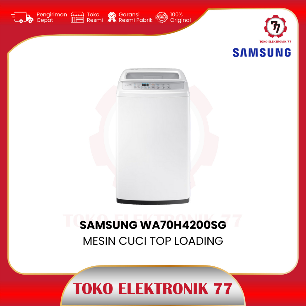 Mesin Cuci Top Load Samsung WA70H4200SW/SE WOBBLE 7kg Khusus Solo Raya