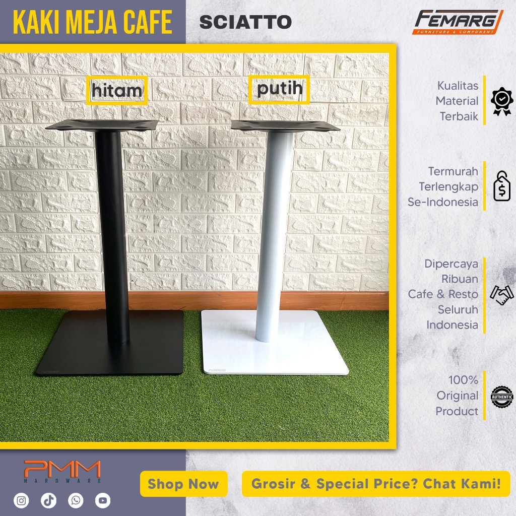 kaki meja FEMARG sciatto | cafe restoran foodcourt antik plat besi