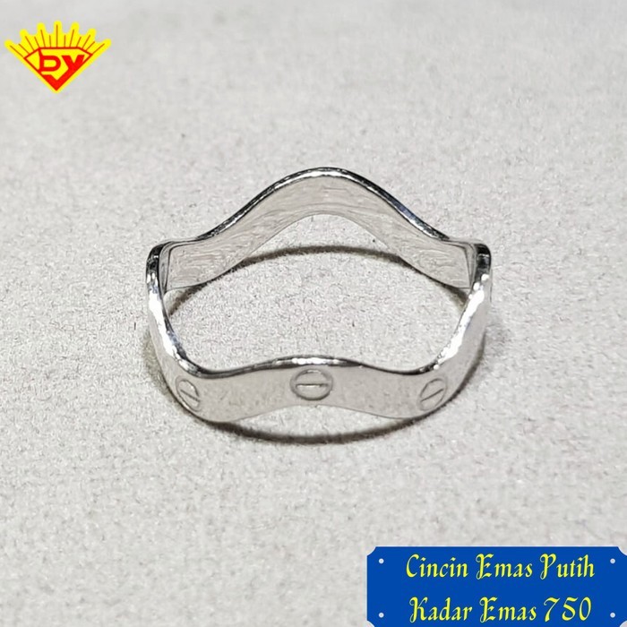 Cincin Emas Putih Kadar Emas 750