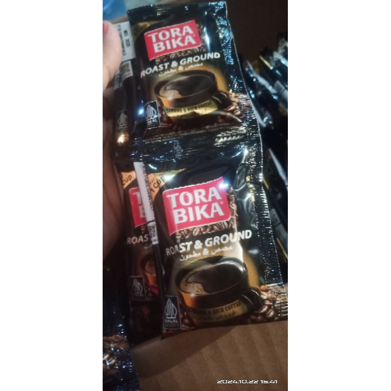 

Kopi Torabika Bubuk Hitam Tanpa Gula Kemasan ekonomis 6,5 gram 1 renceng 10 sachet