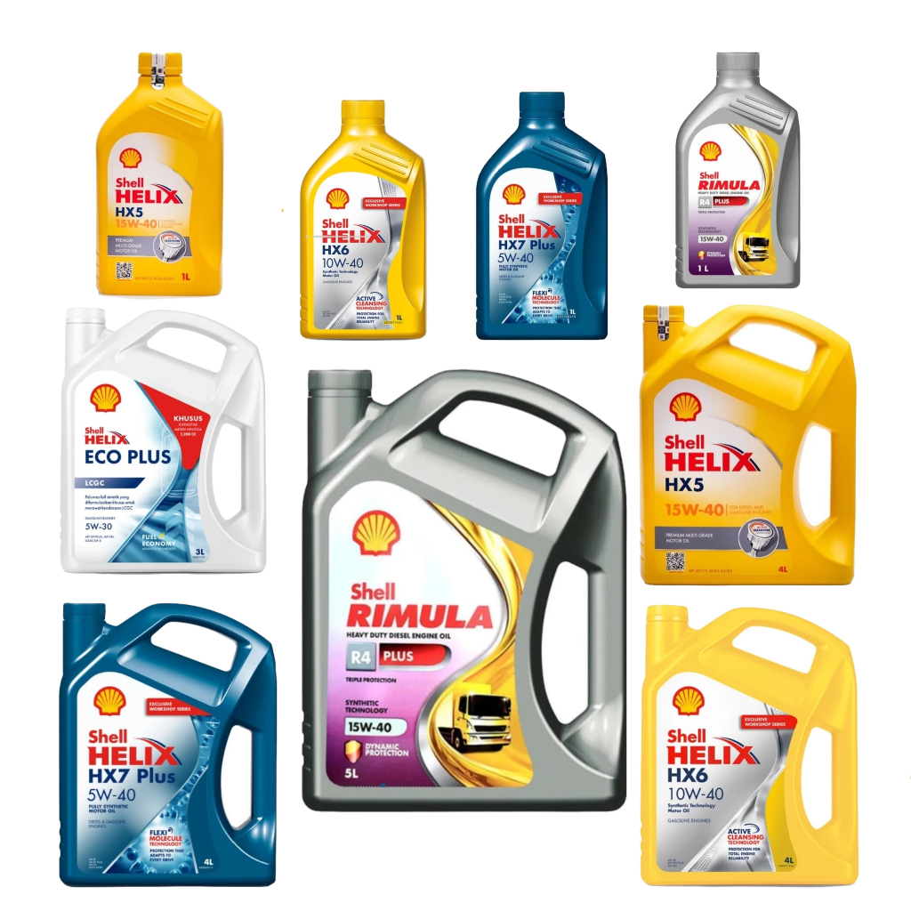Shell Helix LCGC Eco Plus HX5 HX6 HX7 RIMULA PLUS Original