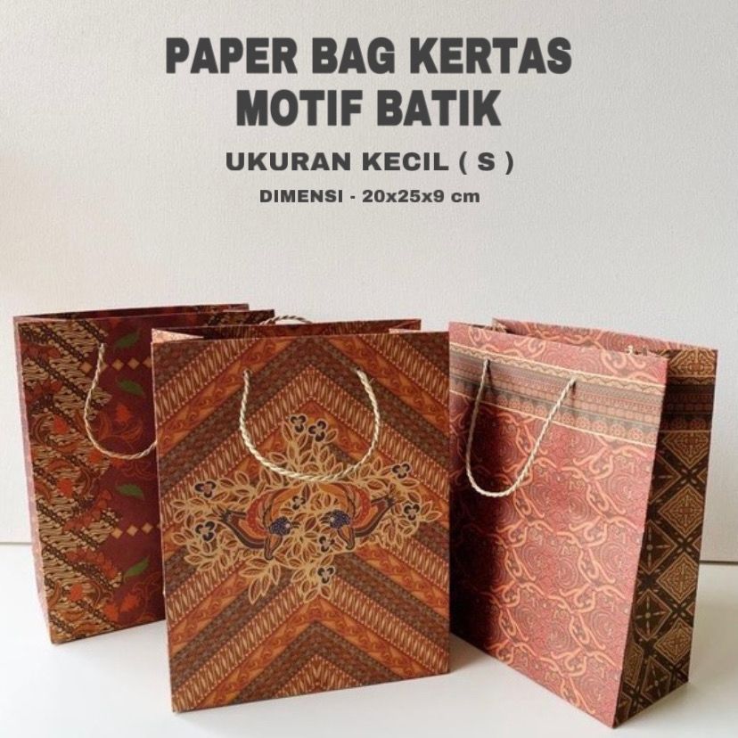 

HD Paper Bag Kertas Motif Batik Ukuran 20x25x9cm / Paper Bag / Goodie Bag / Tas Belanja