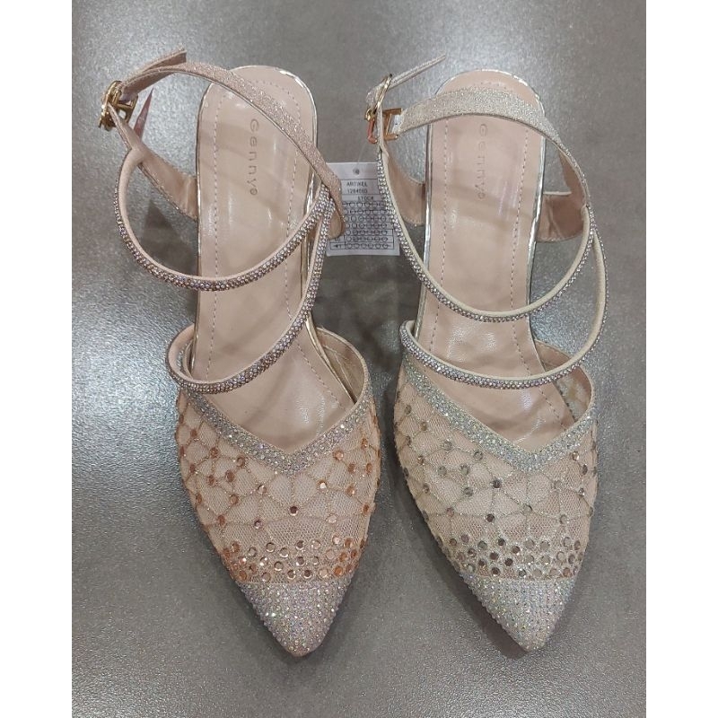 Sandal pesta wanita heels 5cm merk GENNY