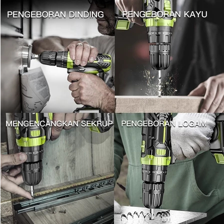 Prayer.Spray - Zper 12V/21V Mesin Bor Baterai Cordless Drill Lithium Brushless Bor Tangan Listrik