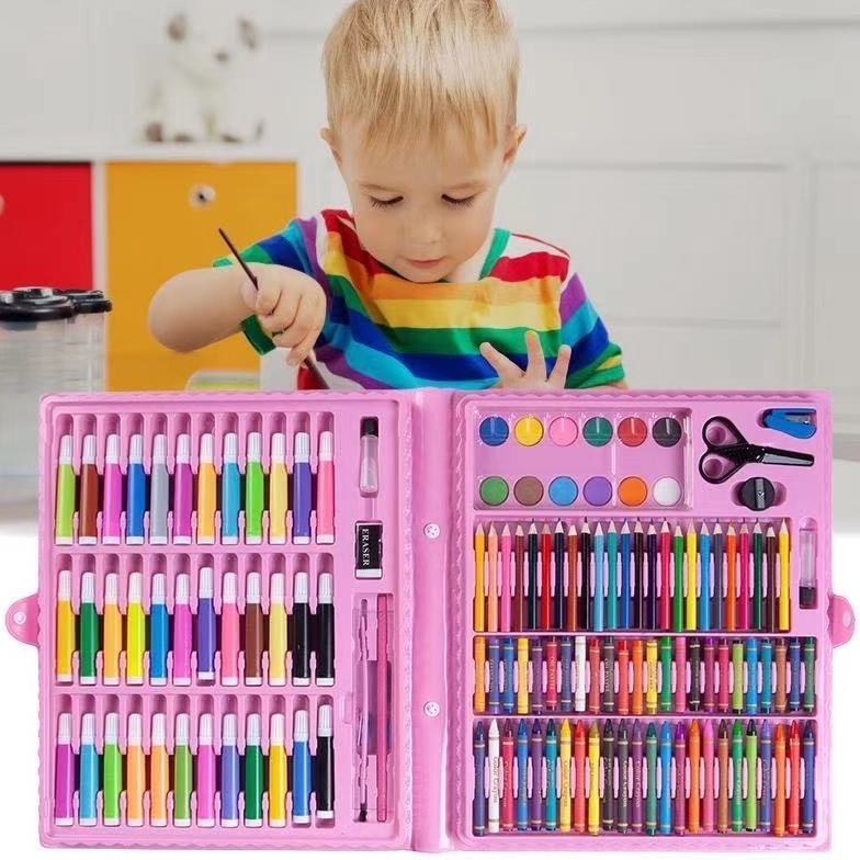 

KODE E1S Crayon Warna Set Isi 15 Pcs Pensil Warna Alat lukis Anak