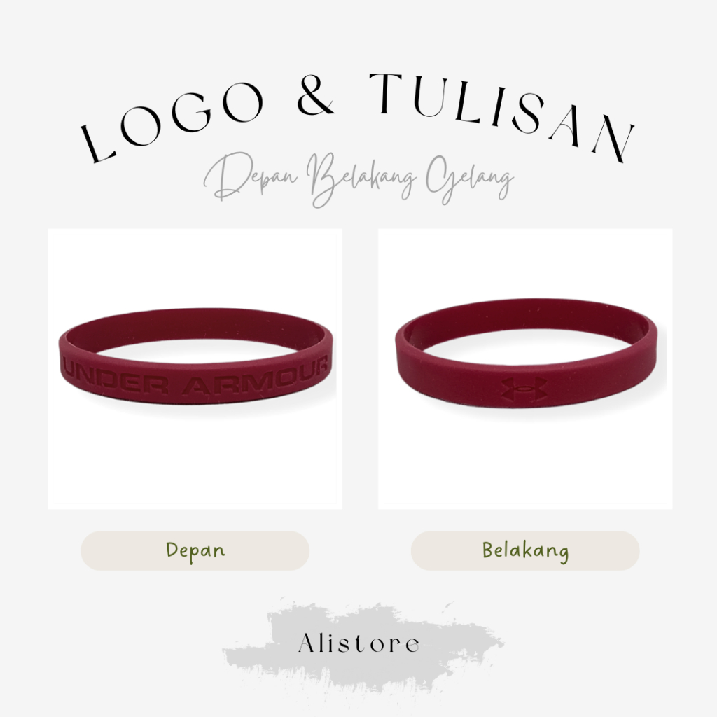 UA Gelang Karet Pria Distro Ori Bracelet Rubber Kasual Keren Sport Hype