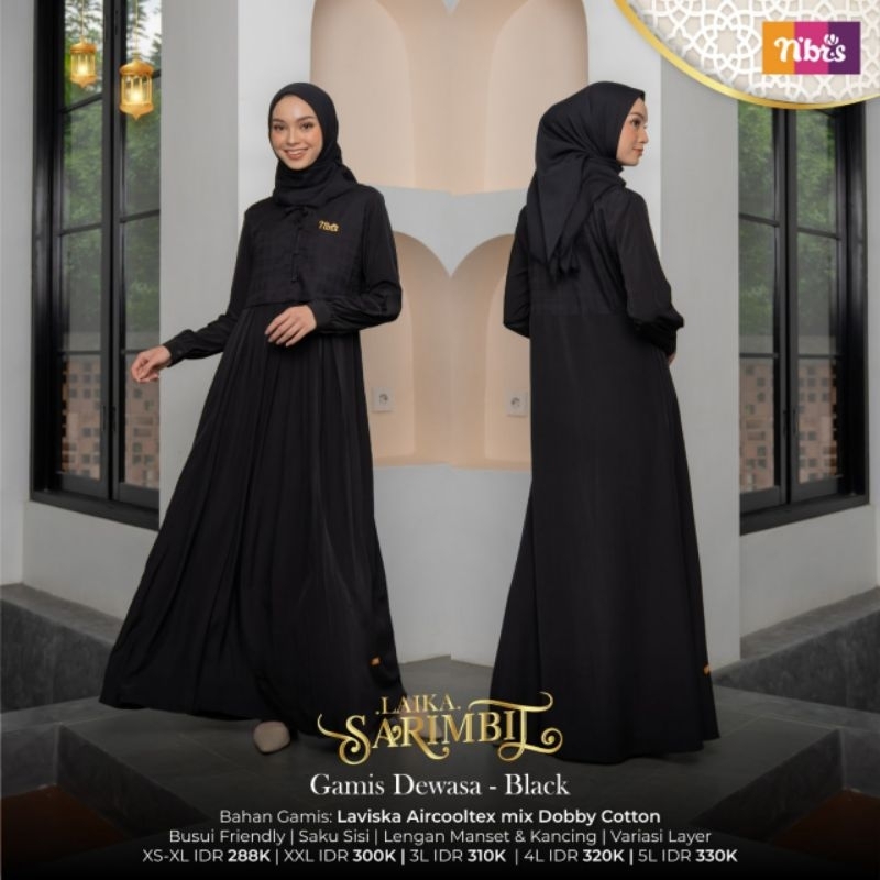 LAIKA GAMIS BLACK/GAMIS NIBRAS/GAMIS NIBRAS HITAM