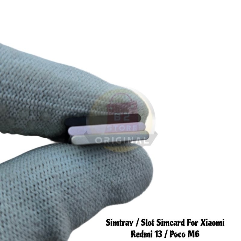 Simtray Simlcok Slot Sim Tempat kartu Simcard XIAOMI Redmi 13 / Poco M6